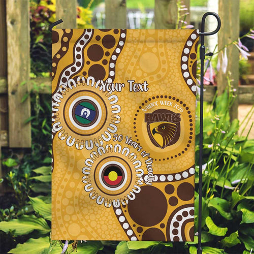 Hawthorn NAIDOC 2026 Personalised Garden Flag 50 Years of Deadly Aboriginal Art