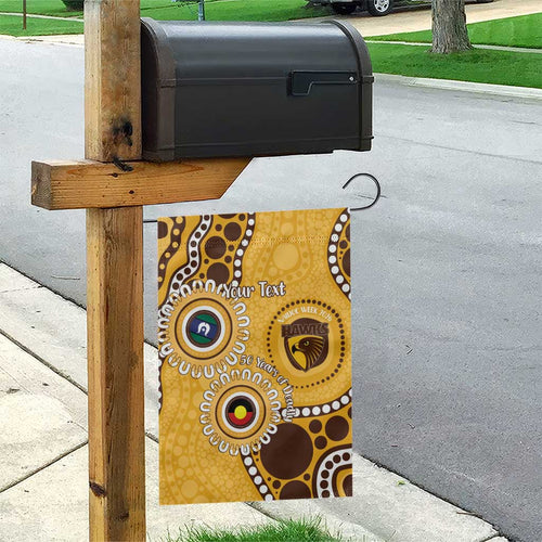 Hawthorn NAIDOC 2026 Personalised Garden Flag 50 Years of Deadly Aboriginal Art