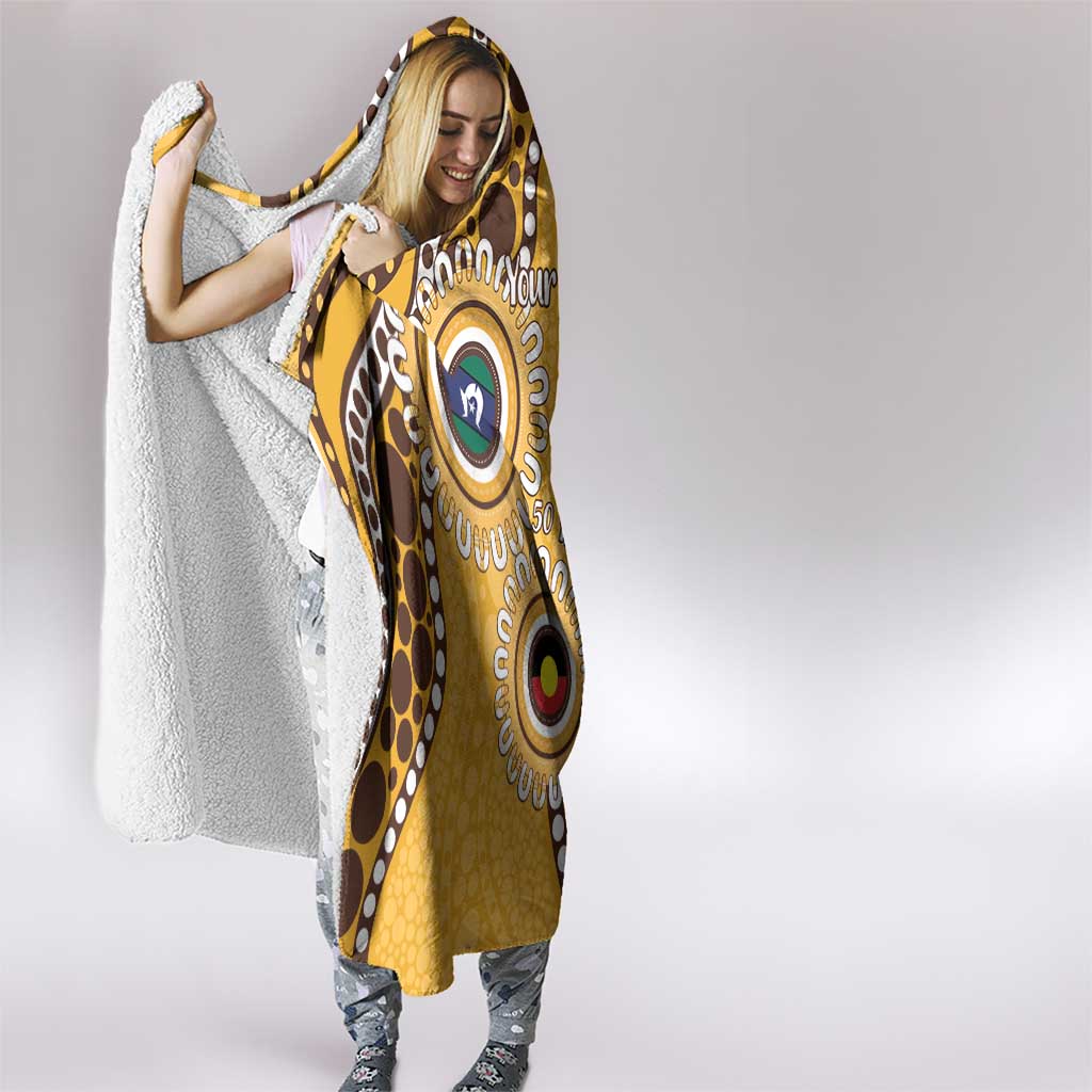 Hawthorn NAIDOC 2026 Personalised Hooded Blanket 50 Years of Deadly Aboriginal Art