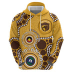 Hawthorn NAIDOC 2026 Personalised Hoodie 50 Years of Deadly Aboriginal Art