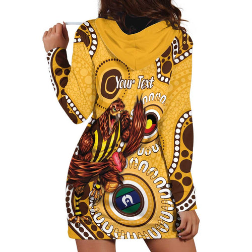 Hawthorn NAIDOC 2026 Personalised Hoodie Dress 50 Years of Deadly Aboriginal Art