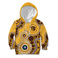 Hawthorn NAIDOC 2026 Personalised Kid Hoodie 50 Years of Deadly Aboriginal Art