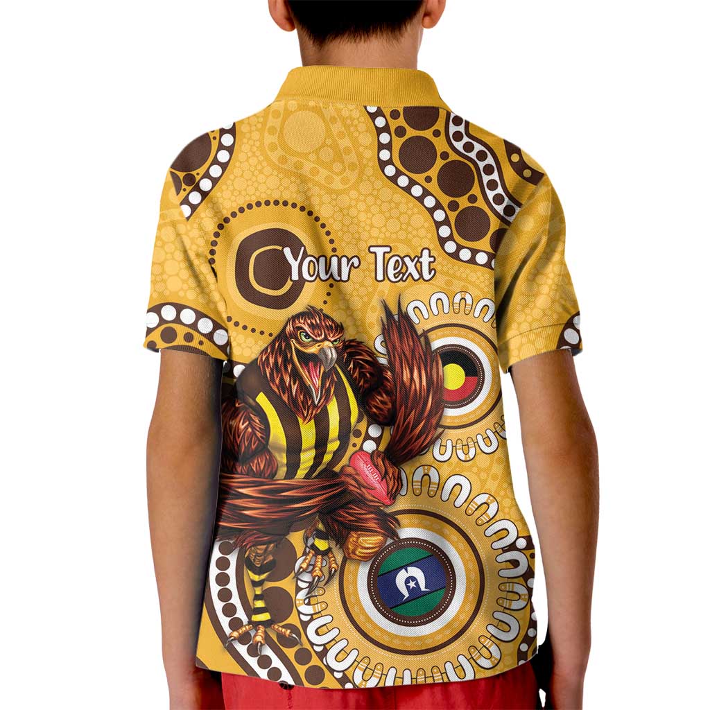 Hawthorn NAIDOC 2026 Personalised Kid Polo Shirt 50 Years of Deadly Aboriginal Art