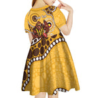 Hawthorn NAIDOC 2026 Personalised Kid Short Sleeve Dress 50 Years of Deadly Aboriginal Art