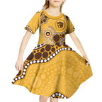 Hawthorn NAIDOC 2026 Personalised Kid Short Sleeve Dress 50 Years of Deadly Aboriginal Art