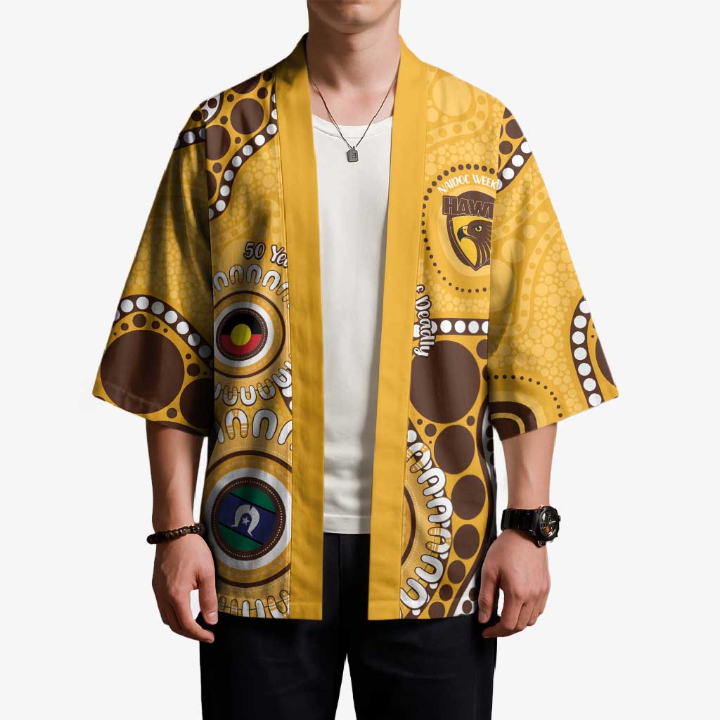 Hawthorn NAIDOC 2026 Personalised Kimono 50 Years of Deadly Aboriginal Art