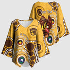 Hawthorn NAIDOC 2026 Personalised Kimono Sleeve Blouse 50 Years of Deadly Aboriginal Art