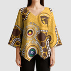 Hawthorn NAIDOC 2026 Personalised Kimono Sleeve Blouse 50 Years of Deadly Aboriginal Art