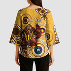 Hawthorn NAIDOC 2026 Personalised Kimono Sleeve Blouse 50 Years of Deadly Aboriginal Art