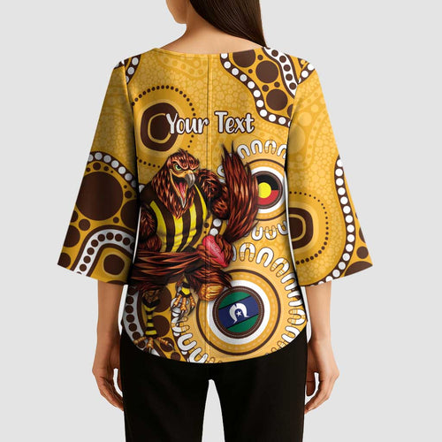 Hawthorn NAIDOC 2026 Personalised Kimono Sleeve Blouse 50 Years of Deadly Aboriginal Art