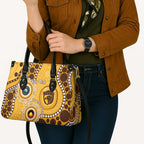 Hawthorn NAIDOC 2026 Personalised Leather Bag 50 Years of Deadly Aboriginal Art