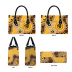 Hawthorn NAIDOC 2026 Personalised Leather Bag 50 Years of Deadly Aboriginal Art
