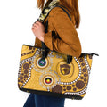 Hawthorn NAIDOC 2026 Personalised Leather Tote Bag 50 Years of Deadly Aboriginal Art