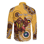 Hawthorn NAIDOC 2026 Personalised Long Sleeve Button Shirt 50 Years of Deadly Aboriginal Art