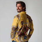 Hawthorn NAIDOC 2026 Personalised Long Sleeve Polo Shirt 50 Years of Deadly Aboriginal Art
