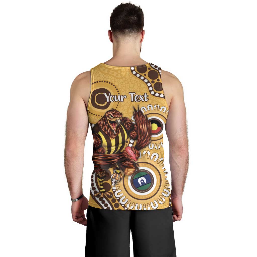 Hawthorn NAIDOC 2026 Personalised Men Tank Top 50 Years of Deadly Aboriginal Art