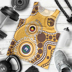 Hawthorn NAIDOC 2026 Personalised Men Tank Top 50 Years of Deadly Aboriginal Art