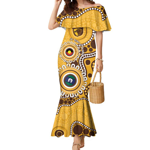 Hawthorn NAIDOC 2026 Personalised Mermaid Dress 50 Years of Deadly Aboriginal Art