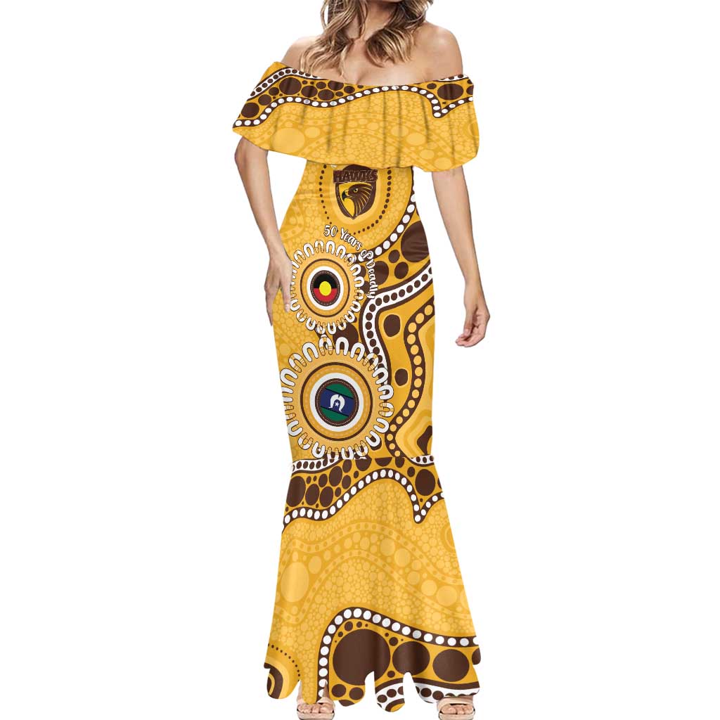 Hawthorn NAIDOC 2026 Personalised Mermaid Dress 50 Years of Deadly Aboriginal Art