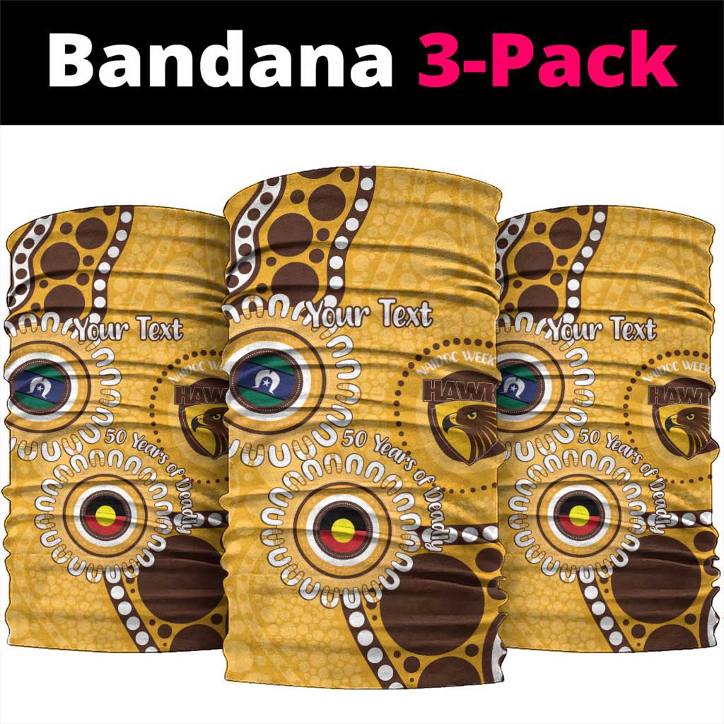 Hawthorn NAIDOC 2026 Personalised Neck Gaiter 50 Years of Deadly Aboriginal Art