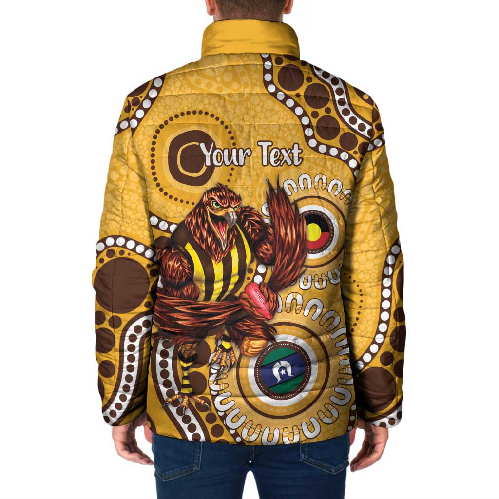 Hawthorn NAIDOC 2026 Personalised Padded Jacket 50 Years of Deadly Aboriginal Art
