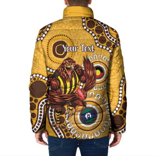 Hawthorn NAIDOC 2026 Personalised Padded Jacket 50 Years of Deadly Aboriginal Art
