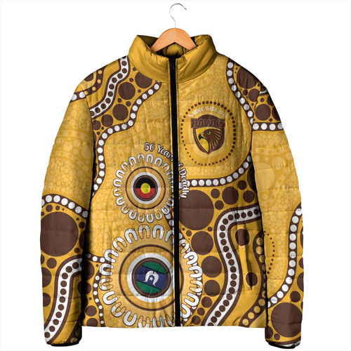 Hawthorn NAIDOC 2026 Personalised Padded Jacket 50 Years of Deadly Aboriginal Art