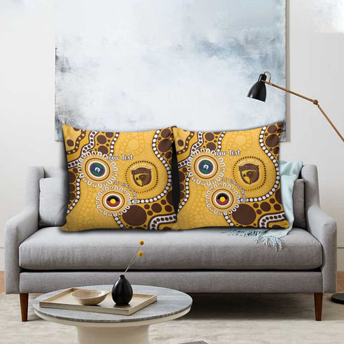 Hawthorn NAIDOC 2026 Personalised Pillow Cover 50 Years of Deadly Aboriginal Art