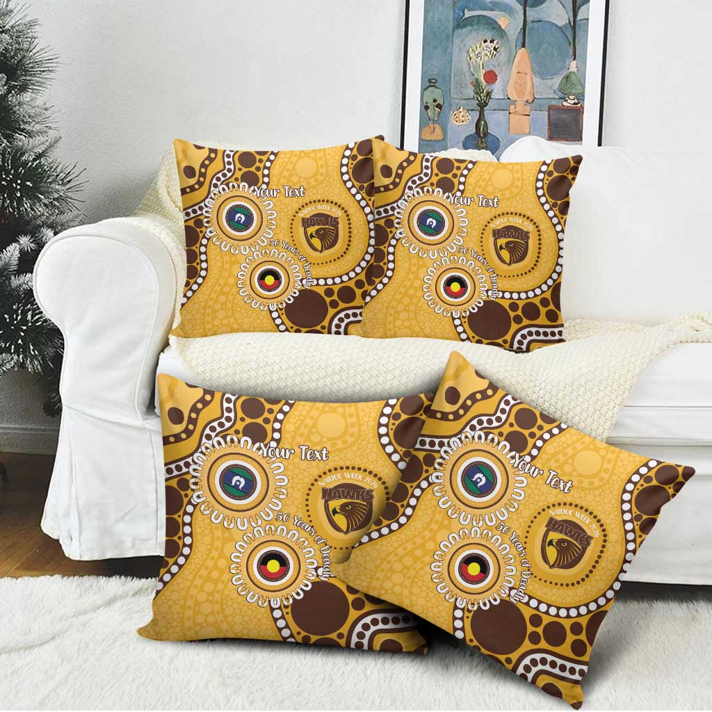 Hawthorn NAIDOC 2026 Personalised Pillow Cover 50 Years of Deadly Aboriginal Art