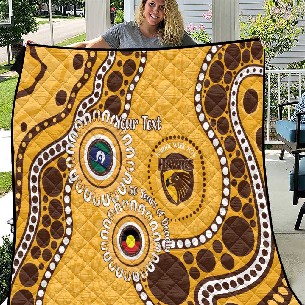 Hawthorn NAIDOC 2026 Personalised Quilt 50 Years of Deadly Aboriginal Art