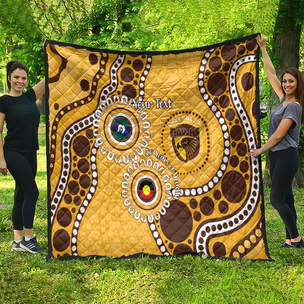 Hawthorn NAIDOC 2026 Personalised Quilt 50 Years of Deadly Aboriginal Art