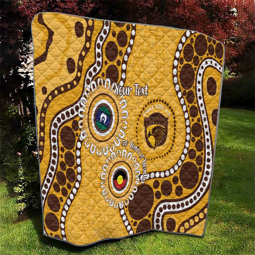 Hawthorn NAIDOC 2026 Personalised Quilt 50 Years of Deadly Aboriginal Art