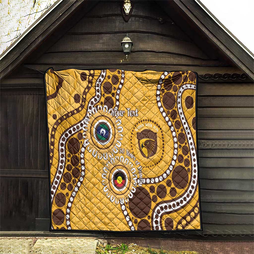 Hawthorn NAIDOC 2026 Personalised Quilt 50 Years of Deadly Aboriginal Art