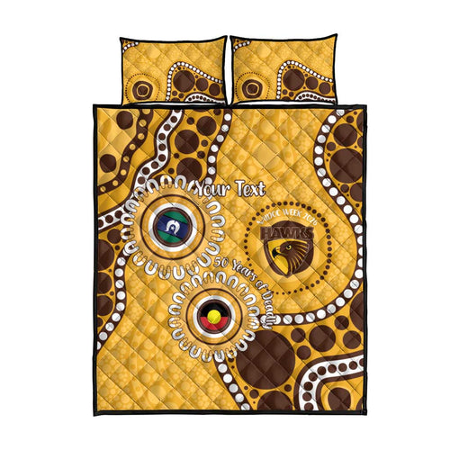 Hawthorn NAIDOC 2026 Personalised Quilt Bed Set 50 Years of Deadly Aboriginal Art
