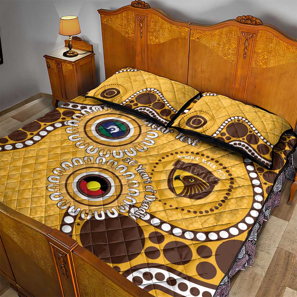 Hawthorn NAIDOC 2026 Personalised Quilt Bed Set 50 Years of Deadly Aboriginal Art