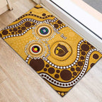 Hawthorn NAIDOC 2026 Personalised Rubber Doormat 50 Years of Deadly Aboriginal Art