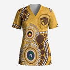 Hawthorn NAIDOC 2026 Personalised Scrub Top 50 Years of Deadly Aboriginal Art