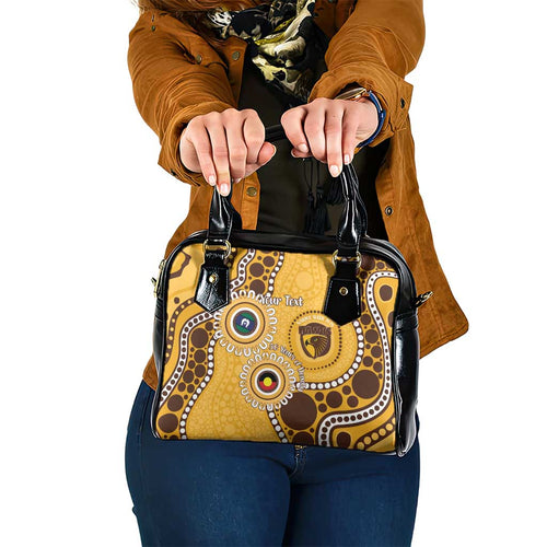 Hawthorn NAIDOC 2026 Personalised Shoulder Handbag 50 Years of Deadly Aboriginal Art