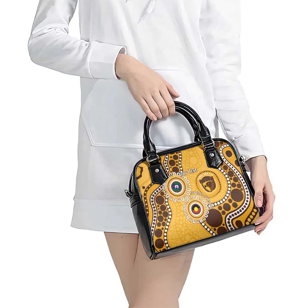 Hawthorn NAIDOC 2026 Personalised Shoulder Handbag 50 Years of Deadly Aboriginal Art