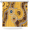 Hawthorn NAIDOC 2026 Personalised Shower Curtain 50 Years of Deadly Aboriginal Art