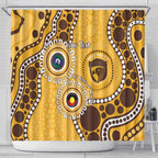 Hawthorn NAIDOC 2026 Personalised Shower Curtain 50 Years of Deadly Aboriginal Art