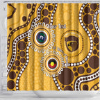 Hawthorn NAIDOC 2026 Personalised Shower Curtain 50 Years of Deadly Aboriginal Art