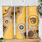 Hawthorn NAIDOC 2026 Personalised Skinny Tumbler 50 Years of Deadly Aboriginal Art