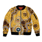 Hawthorn NAIDOC 2026 Personalised Sleeve Zip Bomber Jacket 50 Years of Deadly Aboriginal Art