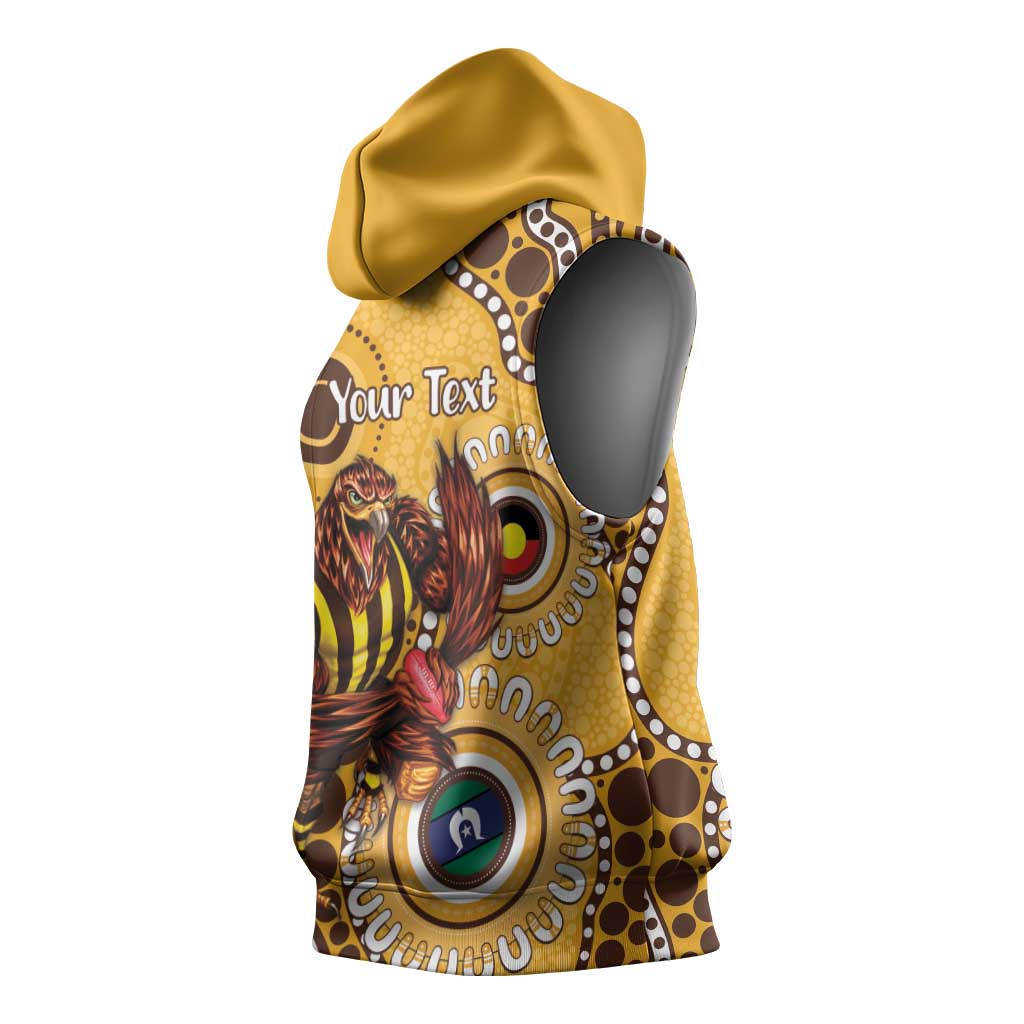 Hawthorn NAIDOC 2026 Personalised Sleeveless Hoodie 50 Years of Deadly Aboriginal Art