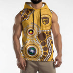 Hawthorn NAIDOC 2026 Personalised Sleeveless Hoodie 50 Years of Deadly Aboriginal Art