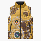 Hawthorn NAIDOC 2026 Personalised Sleeveless Puffer Jacket 50 Years of Deadly Aboriginal Art