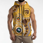 Hawthorn NAIDOC 2026 Personalised Sleeveless Zip Hoodie 50 Years of Deadly Aboriginal Art