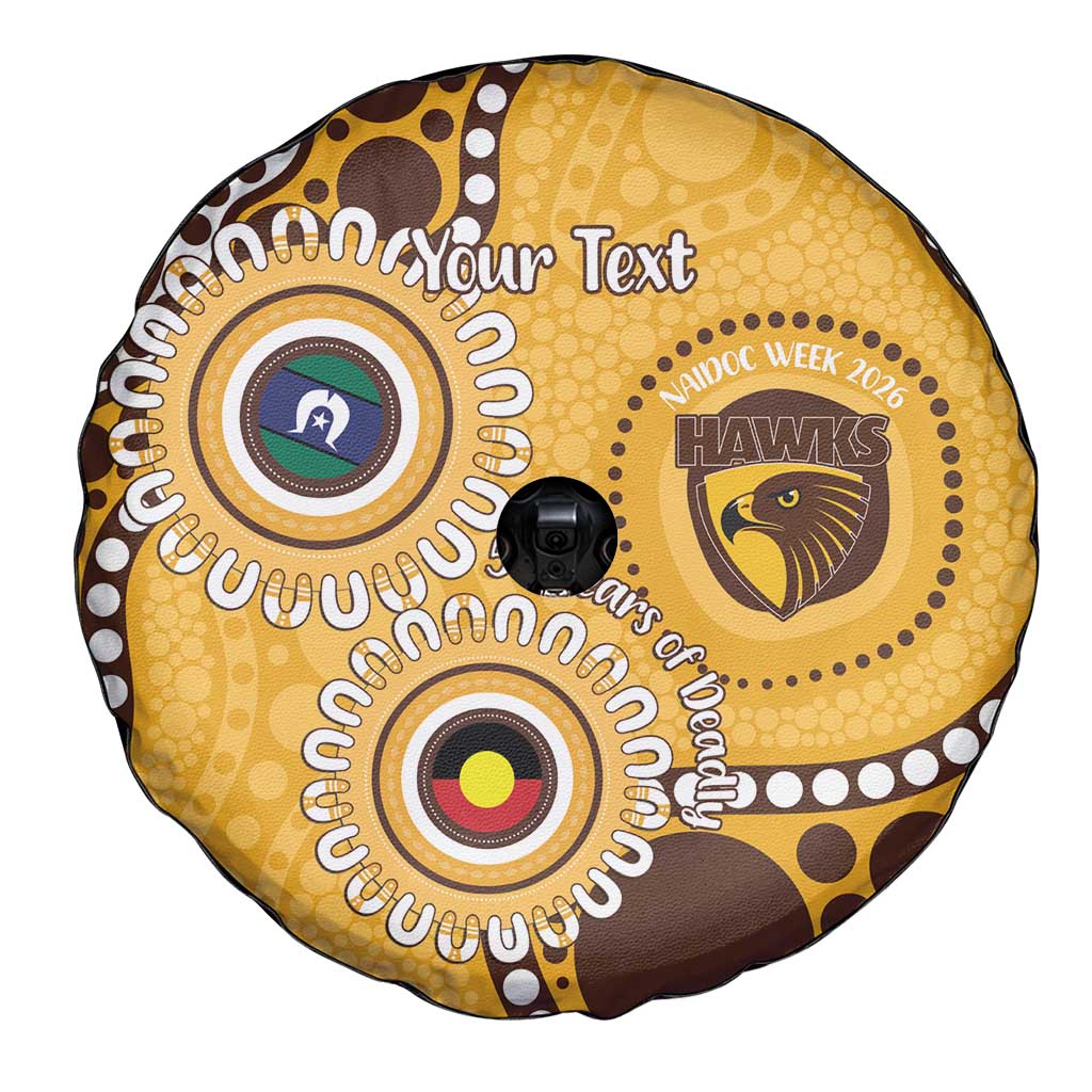 Hawthorn NAIDOC 2026 Personalised Spare Tire Cover 50 Years of Deadly Aboriginal Art