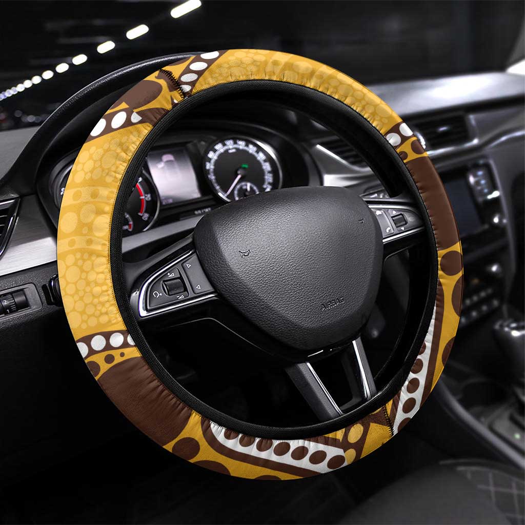 Hawthorn NAIDOC 2026 Steering Wheel Cover 50 Years of Deadly Aboriginal Art